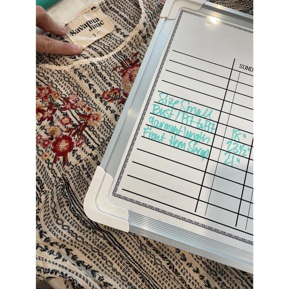 Savanna Jane Women's Boho Embroidered Blouse Sz S Aztec Flowy Peasant - Picture 11 of 13